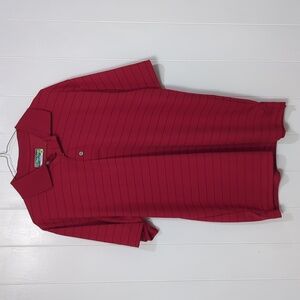 ❤️5/$25   Pro Tour Red Collar Strip Shirt